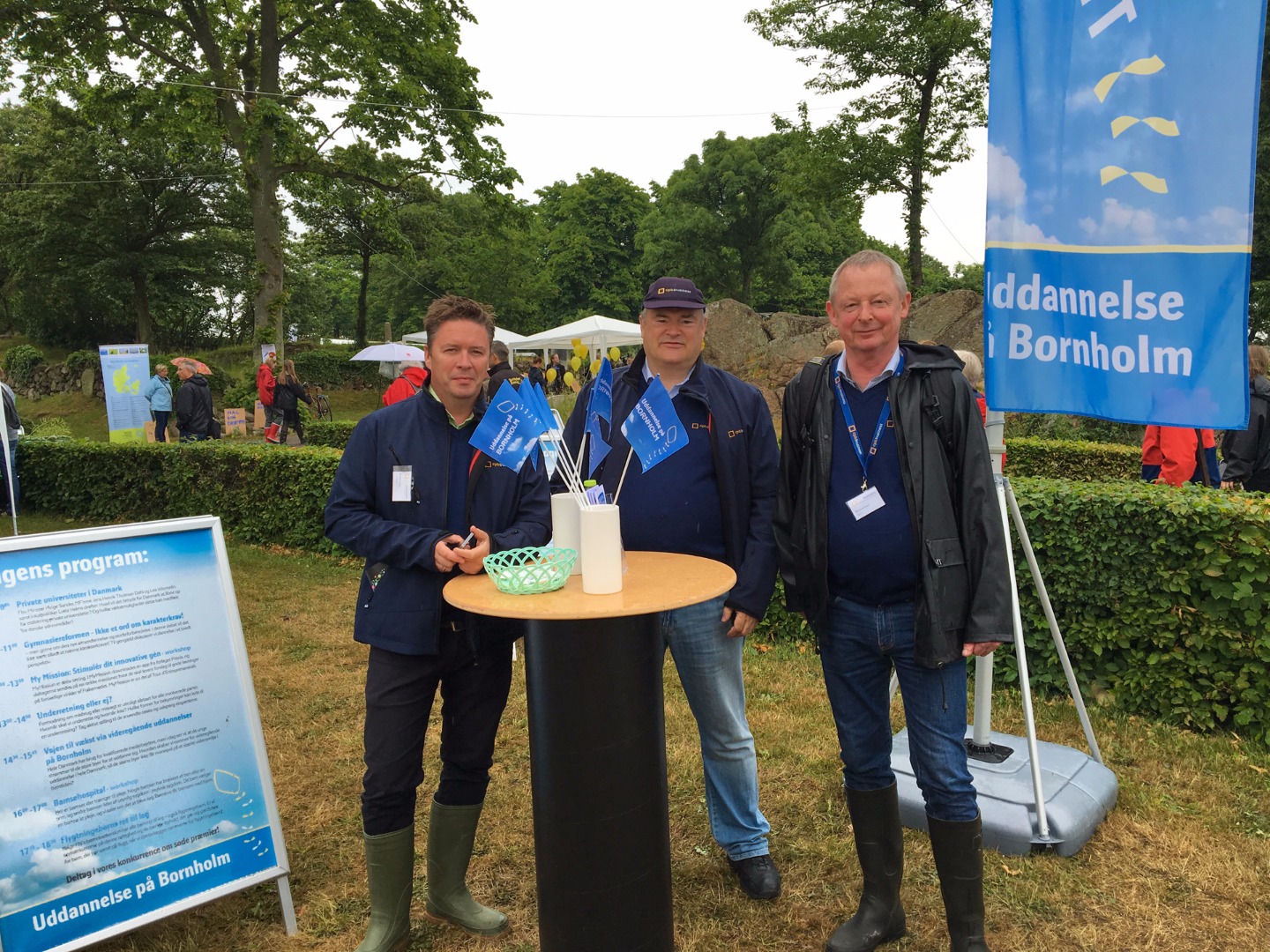 Cphbusiness rektor Ole Gram-Olsen og områdecheferne Bo Steen Larsen og John Callisen til Folkemødet på Bornholm 2016